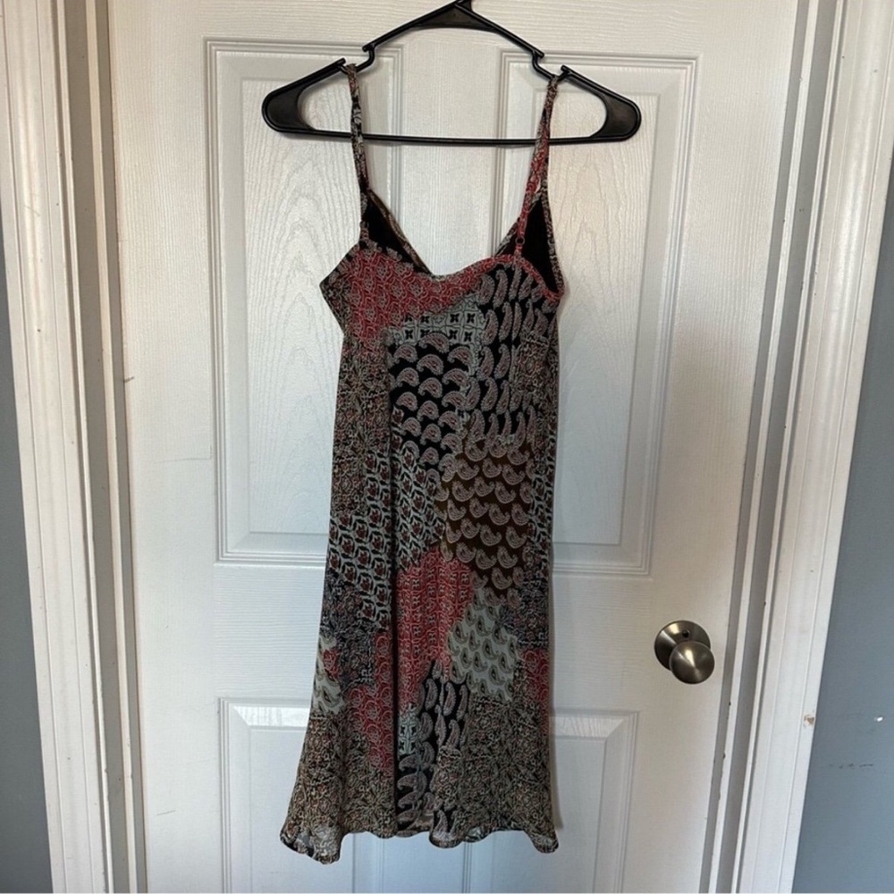 Multicolor Patterned Slip Dress